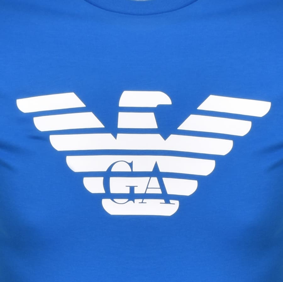 Alternative Image for ProductEmporio Armani Crew Neck Logo T Shirt Blue3